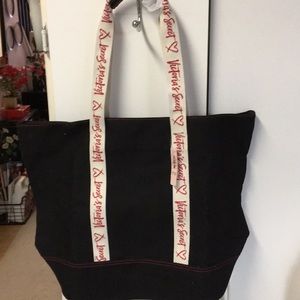 NWT Victoria’s Secret black canvas tote